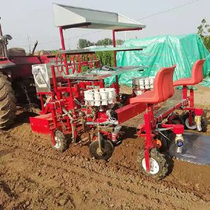 双行旋耕起垄施肥铺膜移栽浇水一体机