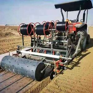 160型旋耕起垄施肥铺管铺膜打孔一体机