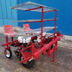 地轮式双行移栽机