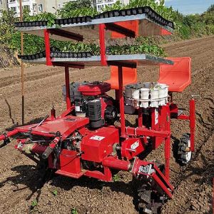 自走双行移栽机