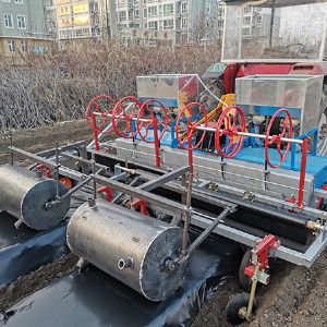 280型蔬菜旋耕起垄施肥铺膜铺管打孔一体机